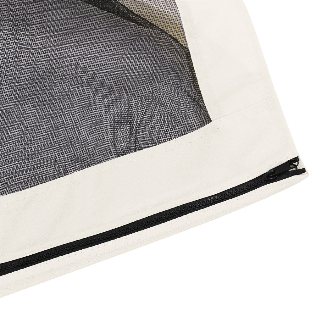 Replacement Mosquito Netting for Gazebo 10' x 12' Black Screen Walls for Canopy with Zippers, White