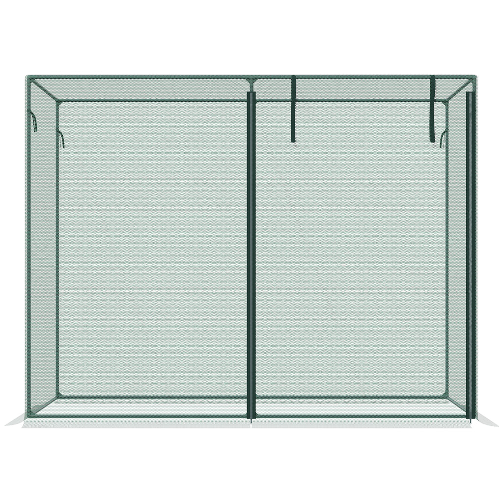 6.5 x 3.3ft Crop Cage, Garden Plant Protector with Single Zippered Door, Storage Bag and Ground Stakes, Black