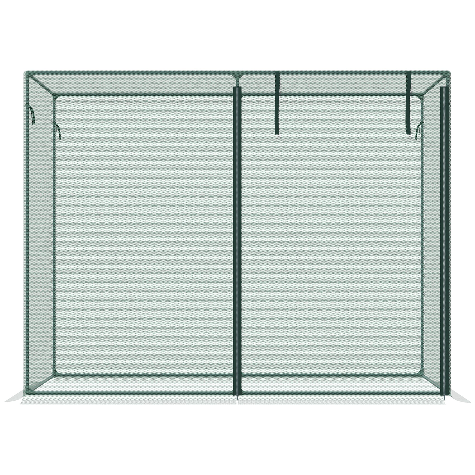 6.5 x 3.3ft Crop Cage, Garden Plant Protector with Single Zippered Door, Storage Bag and Ground Stakes, Black