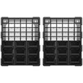 Plastic 39 Drawer Parts Organiser Wall Mount Storage Cabinet for Small Nuts Bolts Tool Set of 2 Black