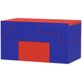 Qaba 2-Piece Soft Play Kids Foam Play Se for Crawl and Climb, Dark Blue