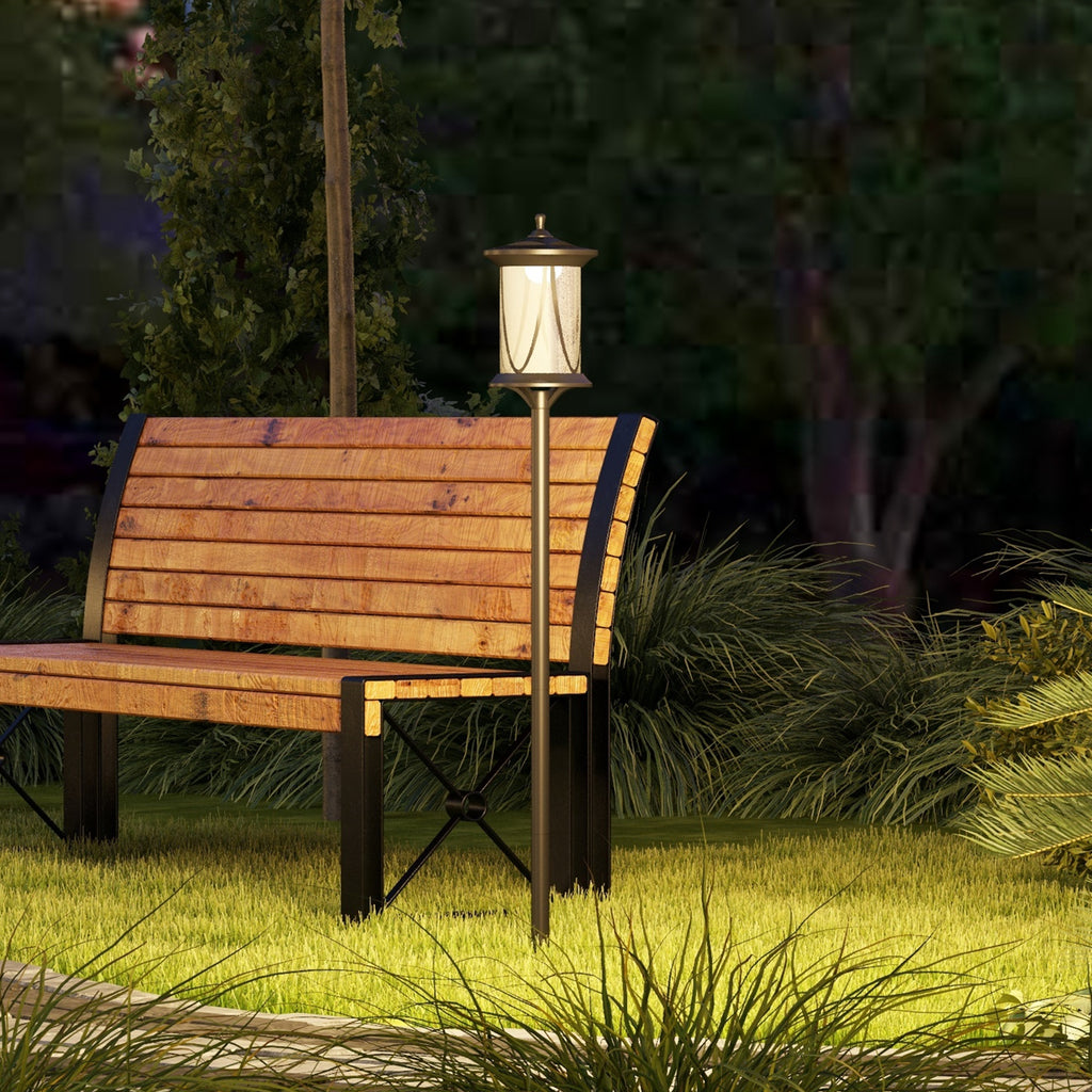 72" Solar Post Light, Cool White LED Outdoor Lamp, Waterproof IP44 for Patio, Garden, Backyard, Pathway