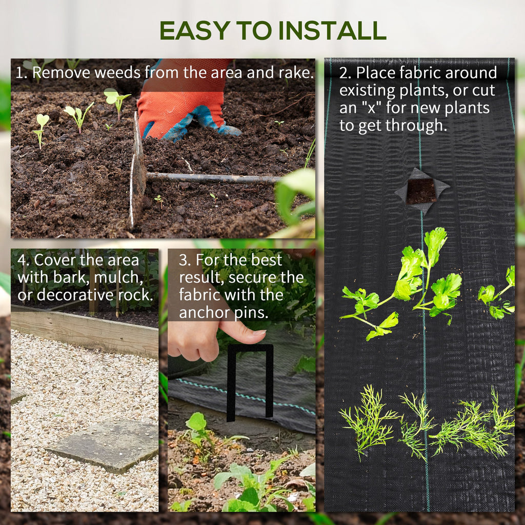 3ft x 300ft Weed Barrier, Landscape Fabric, for Greenhouse Yard Garden Weed Control, Heavy-Duty & Easy Setup, 2oz