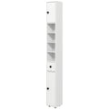 71" Tall Bathroom Storage Cabinet, Narrow Bathroom Cabinet with Open Shelves, 2 Door Cabinets, Adjustable Shelves, for Kitchen, Hallway, Living Room, White