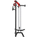 Soozier Wall Mount Cable Station, 16 Positions Adjustable Pulley Machine, Cable Crossover Machine with Handle Bar