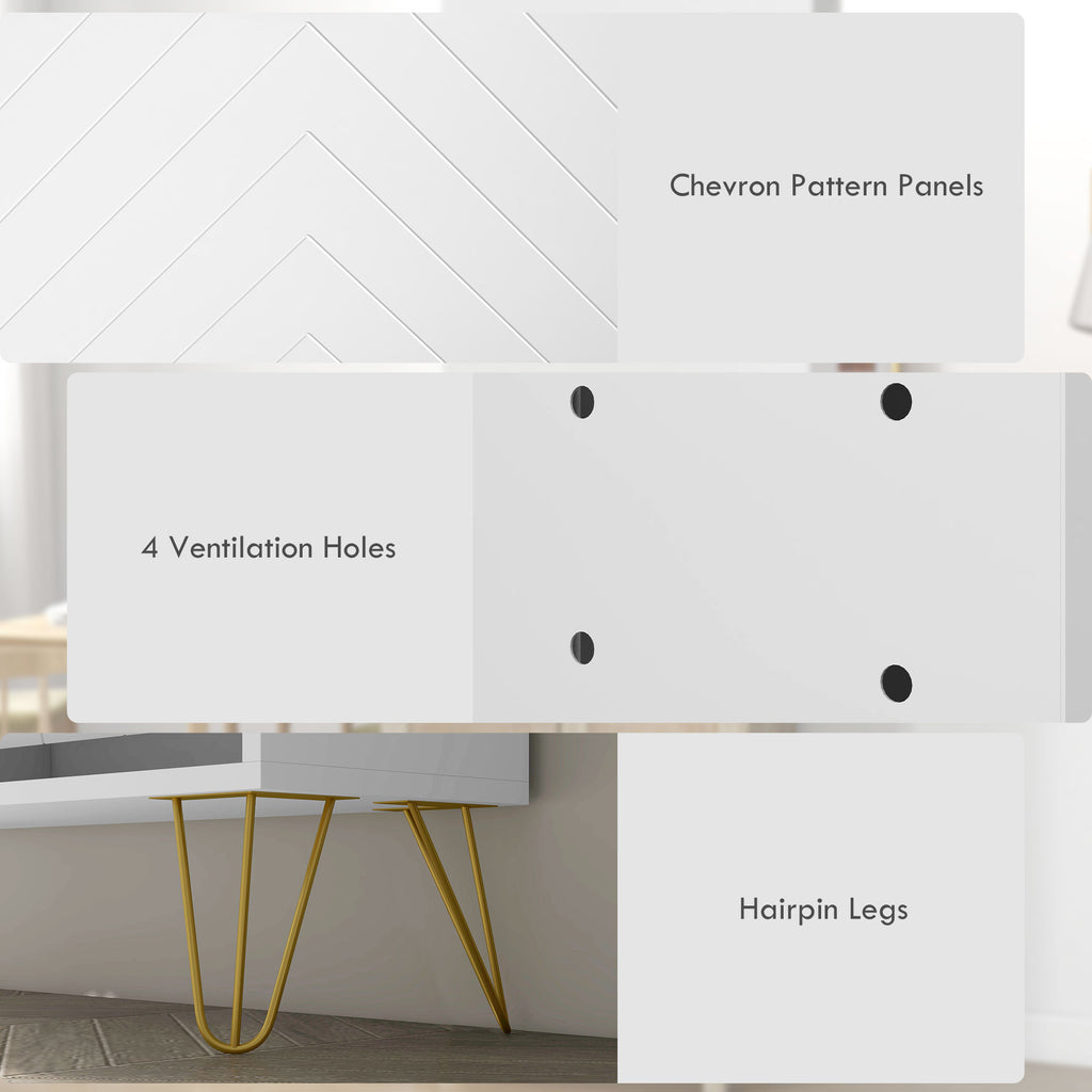 Shoe Storage Cabinet with 4 Flip Drawers and Adjustable Shelf, Shoe Cabinet for 8-16 Pairs of Shoes, White