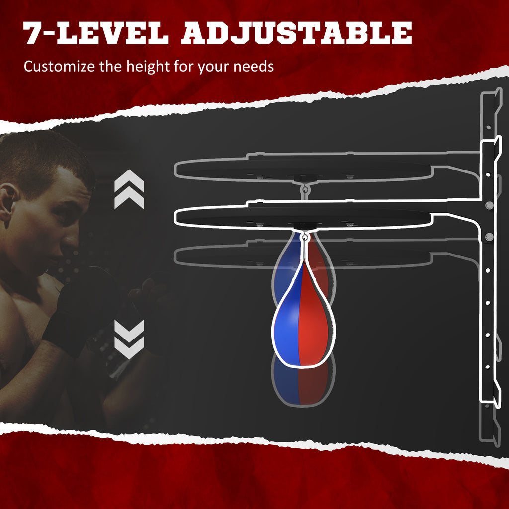 Soozier Wall Mounted Speed Bag Platform, Height Adjustable Punching Bag Training Kit