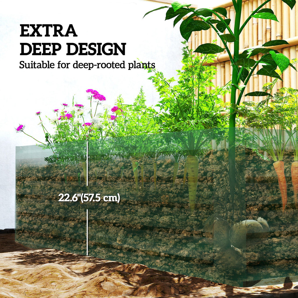5' x 3' x 2' ዝዓቢ ልዕል ዝበለ ኣታኽልቲ ዓራት፣ ንዕምባባታት፣ ቅመማትን ኣሕምልትን ንምብቃል ዝጠቅም ጋልቫናይዝድ ዝተገብረ ኣታኽልቲ ሳጹን፣ ጸሊም ግራጫ