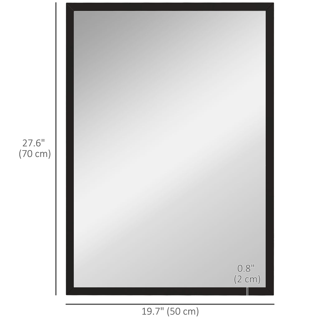 20" x 28" Bathroom Mirror for Wall, Rectangular Mirror for Living Room, Bedroom, Entryway, White