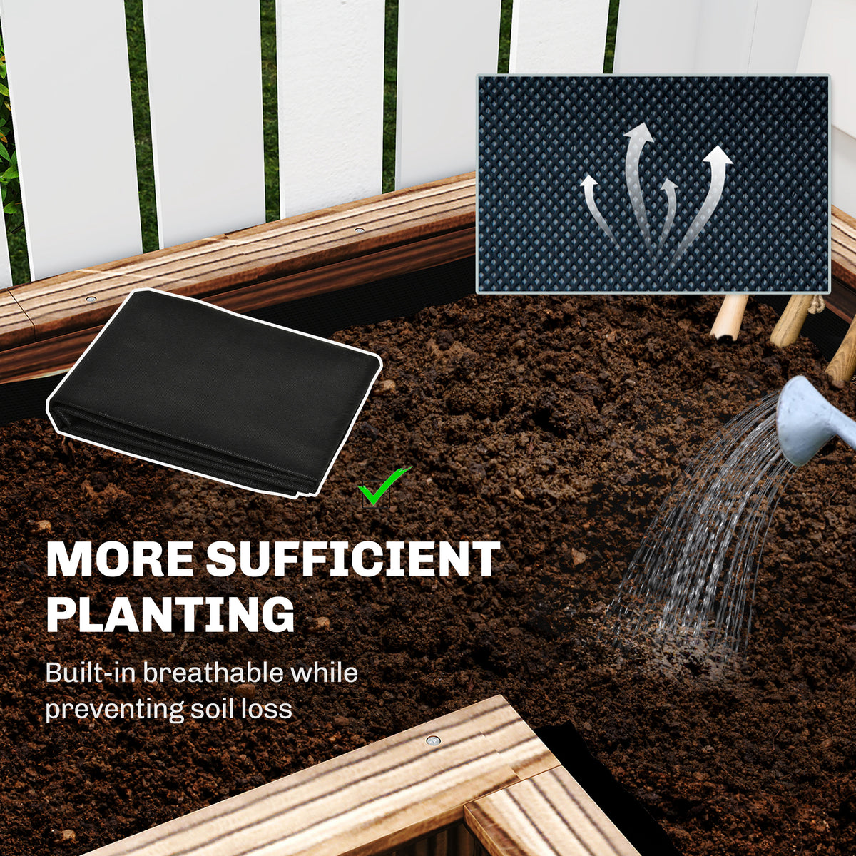 Raised Garden Bed, Wooden Elevated Planter Box Outdoor with Legs, for Vegetables, Flowers, Herbs, L-shaped, Carbonized