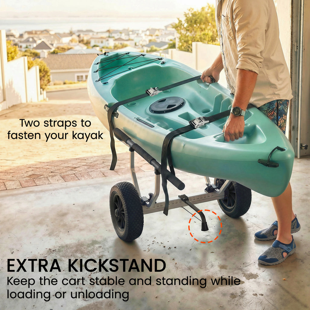 Soozier Kayak Cart Dolly Kayak Cart with Adjustable Width Green