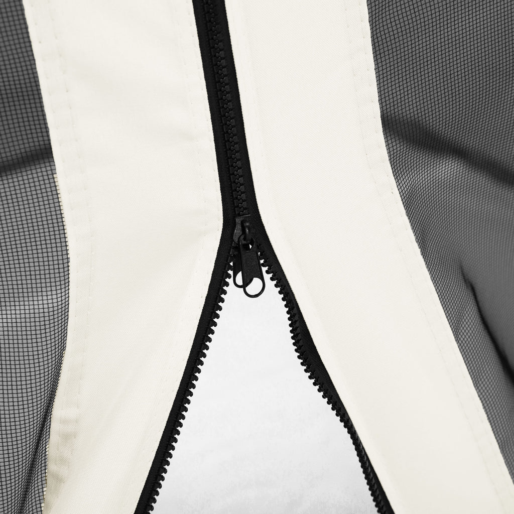 Replacement Mosquito Netting for Gazebo 10' x 12' Black Screen Walls for Canopy with Zippers, White