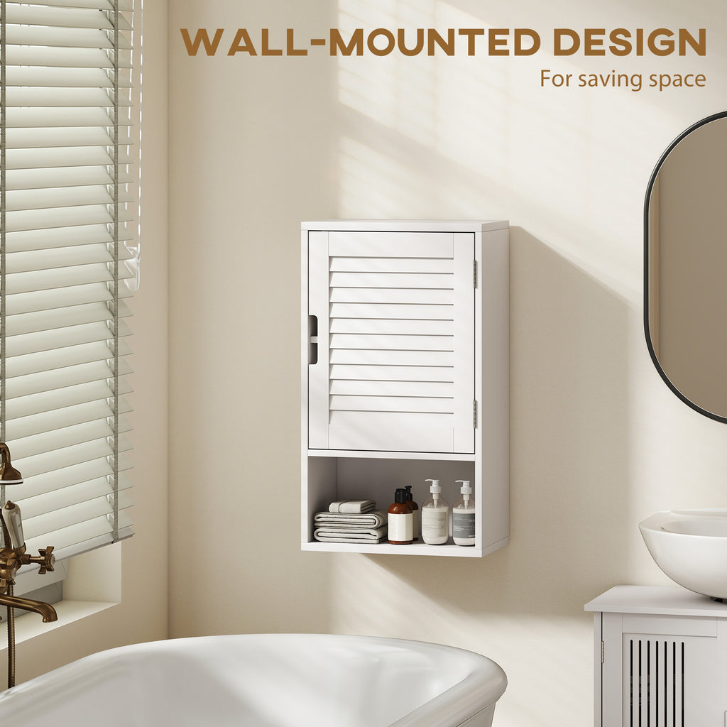 Bathroom Cabinet, Wall Mounted Storage Cabinet with Adjustable Shelves, 40 x 20 x 60 cm, Black