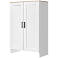 Modern Storage Cabinet with Doors and Adjustable Shelf for Kitchen, Living room, 23.6" x 11.8" x 35.4", White