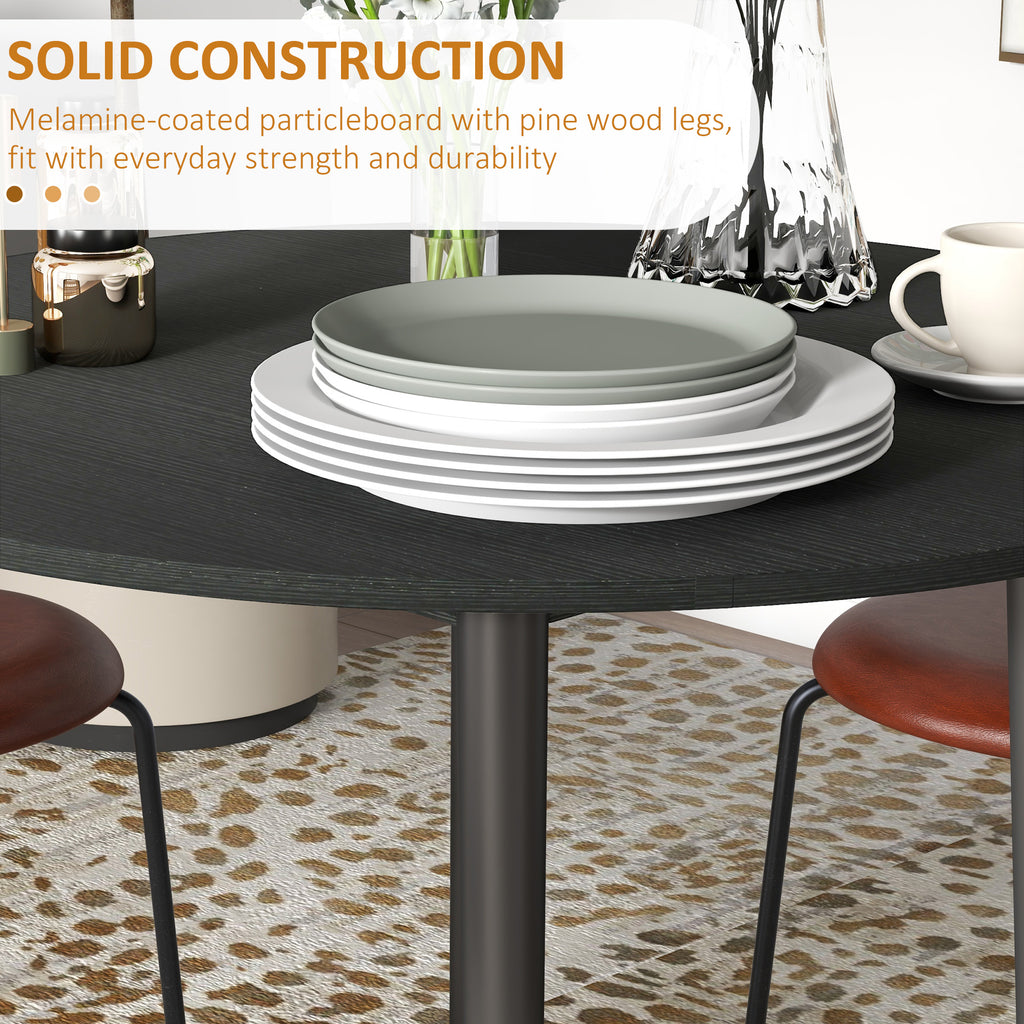 Folding Dining Table, Round Drop Leaf Kitchen Table for Small Spaces with Wood Legs, Distressed White