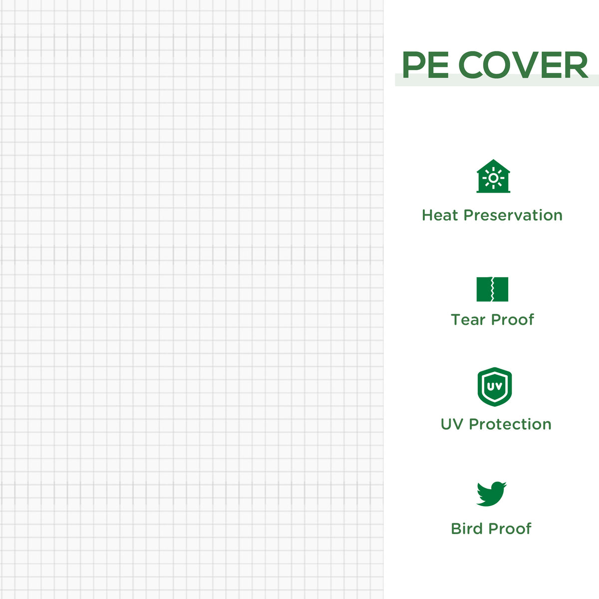 6' x 3' x 3' Portable Tunnel Greenhouse Outdoor Garden Mini with Large Zipper Doors & Water/UV PE Cover White
