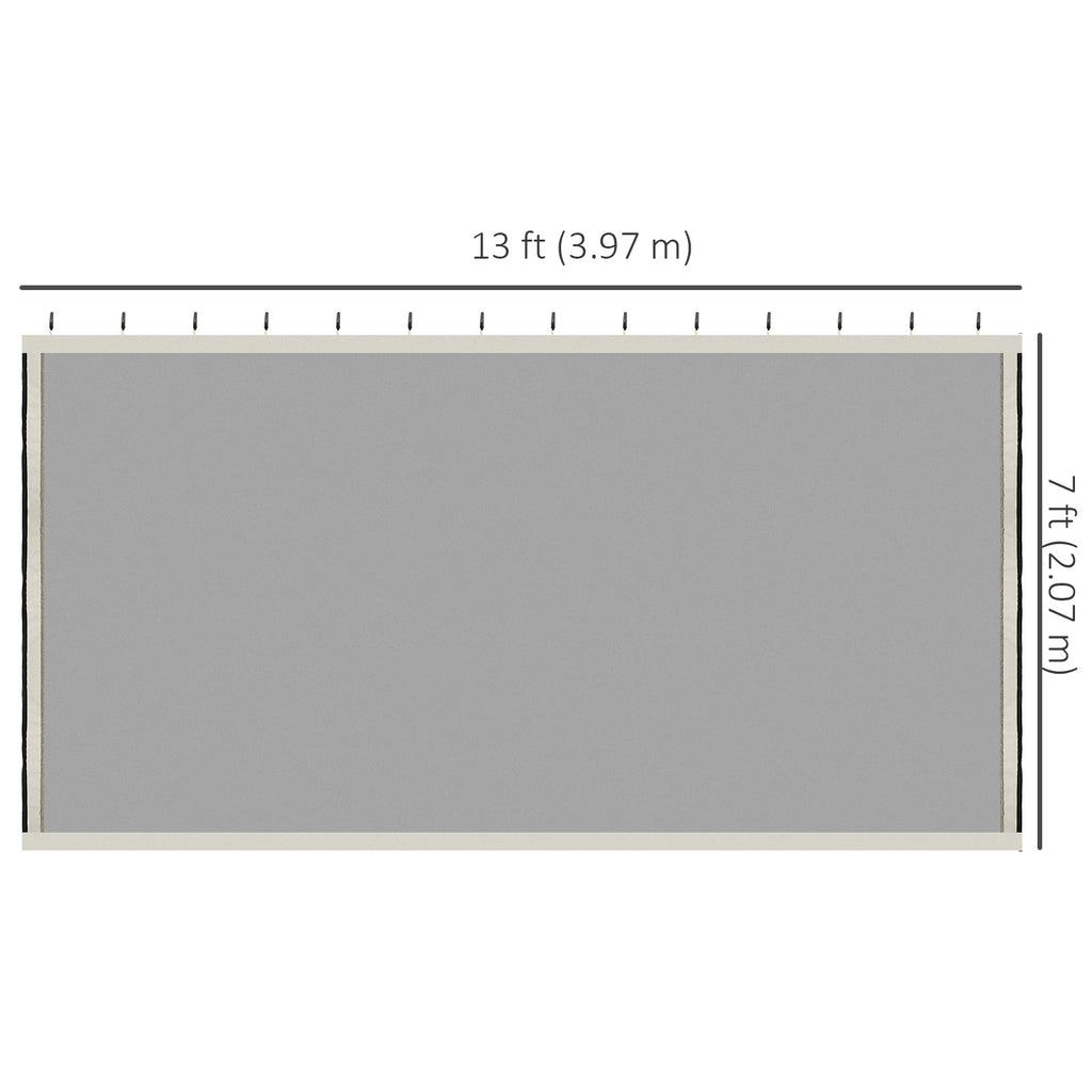 Replacement Mosquito Netting for Gazebo 10' x 12' Black Screen Walls for Canopy with Zippers, White