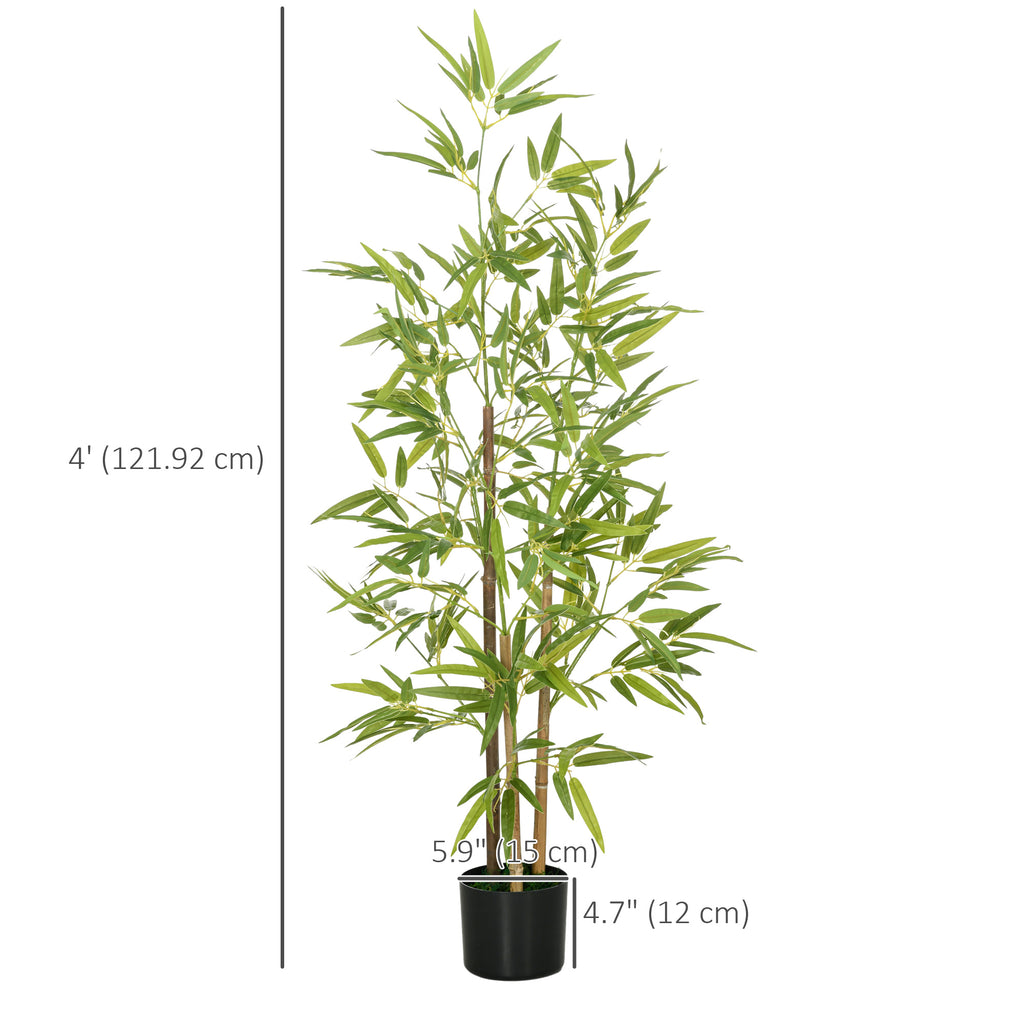 Set of 2 6ft Artificial Tree, Indoor Fake Bamboo with Pot, for Home Office Living Room Decor