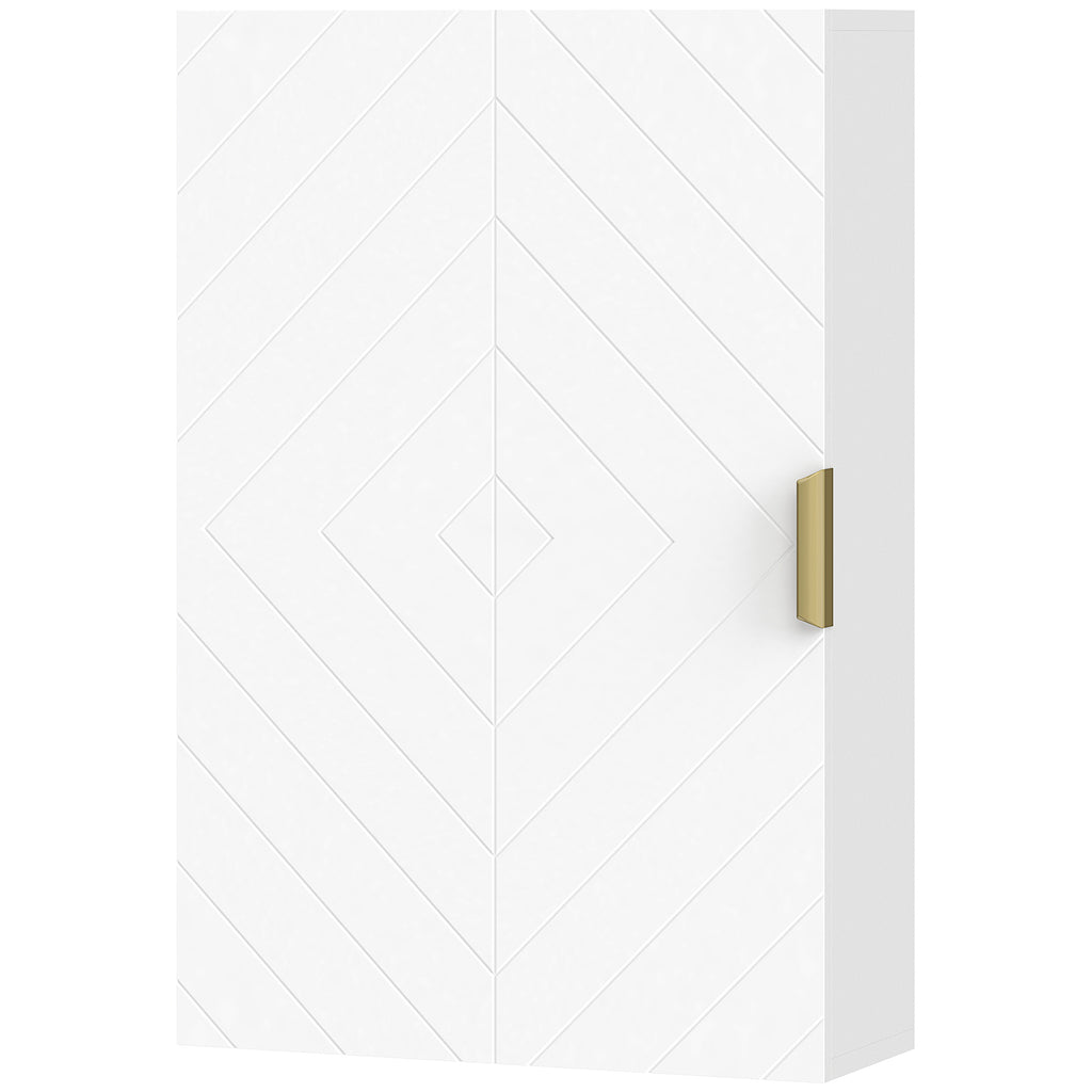 Bathroom Medicine Cabinet, Modern Wall Cabinet with Adjustable Shelves and Single Door for Laundry Room