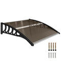 መጋረጃ በሪ ካኖፒ፣ 40.6" x 38" ፖሊካርቦኔት ቅድሚ በሪ ደገ ወይን ገላጋይ ሽፋን ባዶ ሉህ ዘለዎ ንUV መከላኸሊ፣ ቡናዊ