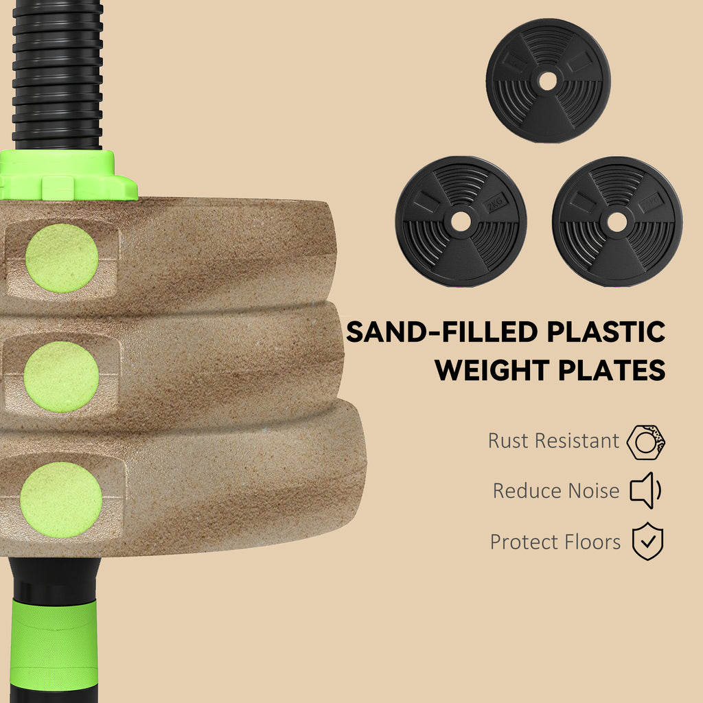 Soozier Adjustable Dumbbell Set, 3 in 1 Weights Dumbbells Set for Home Gym, 33lb Free Weights with Connector and Non-Slip Grip