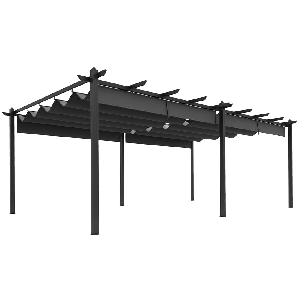11.7' x 19.6' ምልላይ ዝኽእል ፐርጎላ ሽፋን፣ ኣልሙኒየም ፐርጎላ ንግሪል፣ ፓትዮ፣ ገነት፣ ዴክ