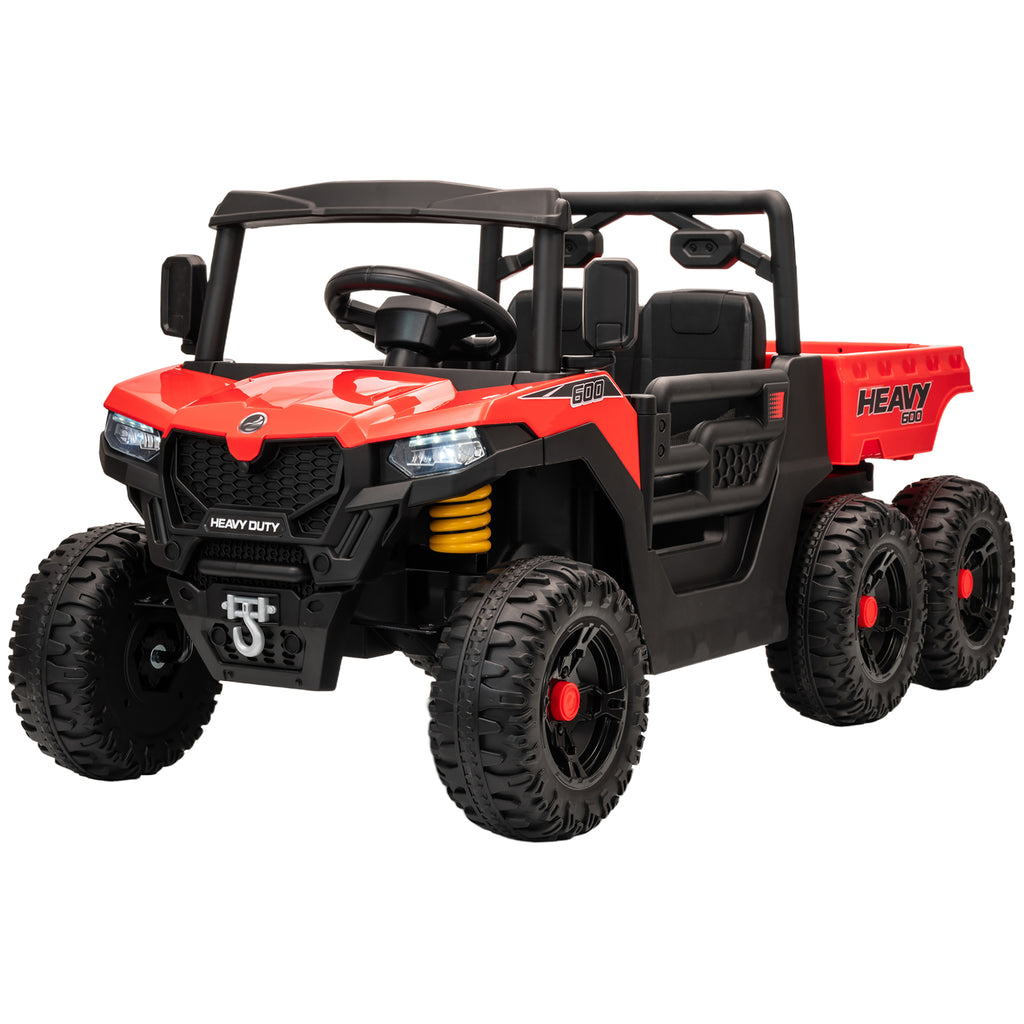 ቃባ 24V 4WD ህጻናት ዝግልግል ማኪና ምስ 6 ጎማታት ኤለክትሪካዊ ዝግልግል ማኪና ብሪሞት, ብደደርቲ ን3-6 ዓመታት, ቀይሕ
