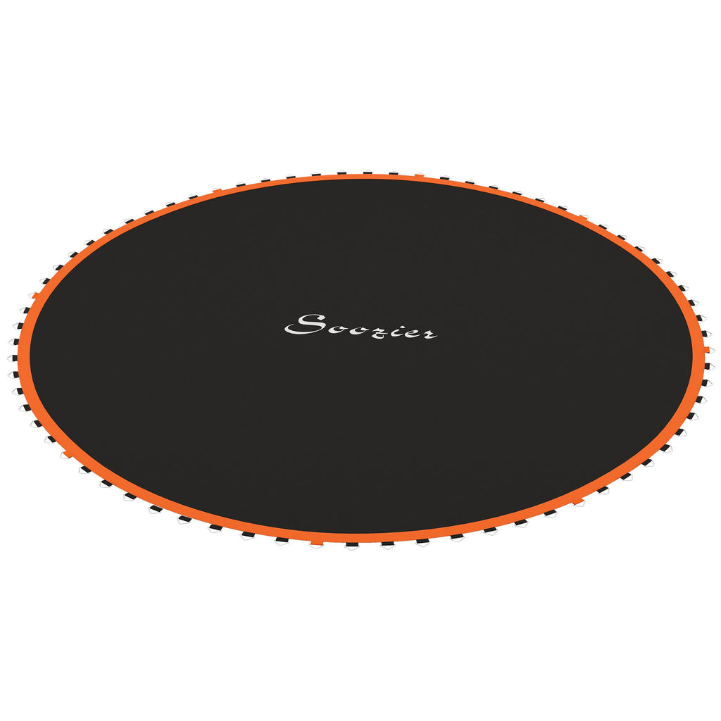 Soozier Trampoline Mat Replacement with Spring Pull Tool and 72 V-Hooks, Fits 12ft Trampoline, Using 5.5" Springs, Orange