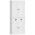 72" Kitchen Pantry, Freestanding Storage Cabinet with Drawer, Doors, Black