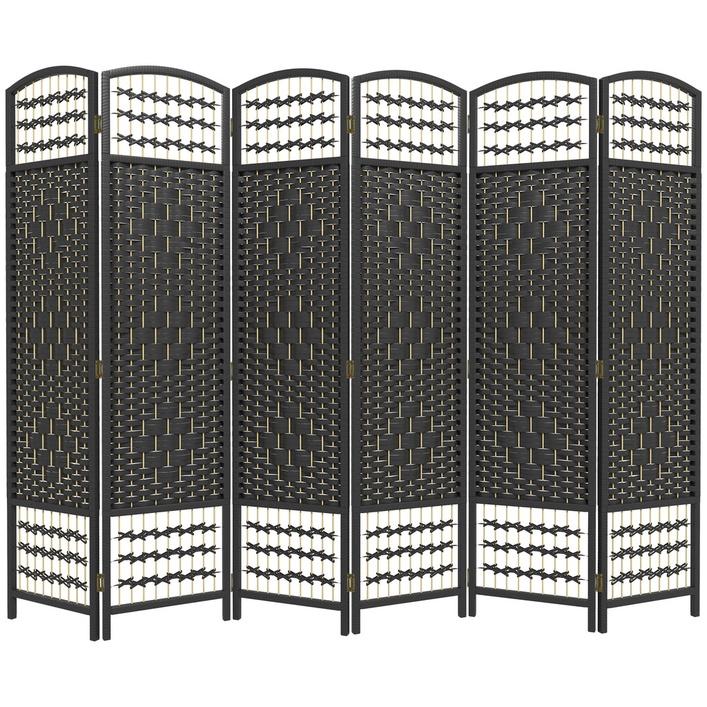 4 Panel Folding Room Divider, Portable Privacy Screen, Wave Fiber Room Partition for Home Office, White