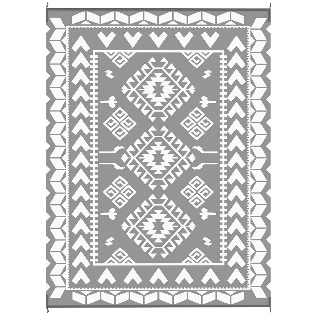 9' x 12' ደጋዊ ኣርቪ ሩግ፣ ተመላሲ በረንዳ ወላህ ምስ ተሸከምቲ ከረምቢ፣ ሮምቡስ ፓችወርክ፣ ግራጫን ጻዕዳን
