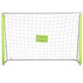 Soozier 6ft x 4ft Soccer Goal Net with Metal Frame, PE Mesh, Ground Stakes, Easy Assembly, Yellow