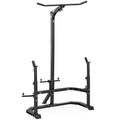 Soozier Multi-Function Home Gym Machine with Bench Press Rack, Squat Rack and Lat Pulldown System, Black