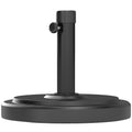 48 lbs Patio Umbrella Base Round HDPE Umbrella Base For 1.5" or 1.9" Outdoor Umbrella Poles Φ18.9" x 15.2" H Black