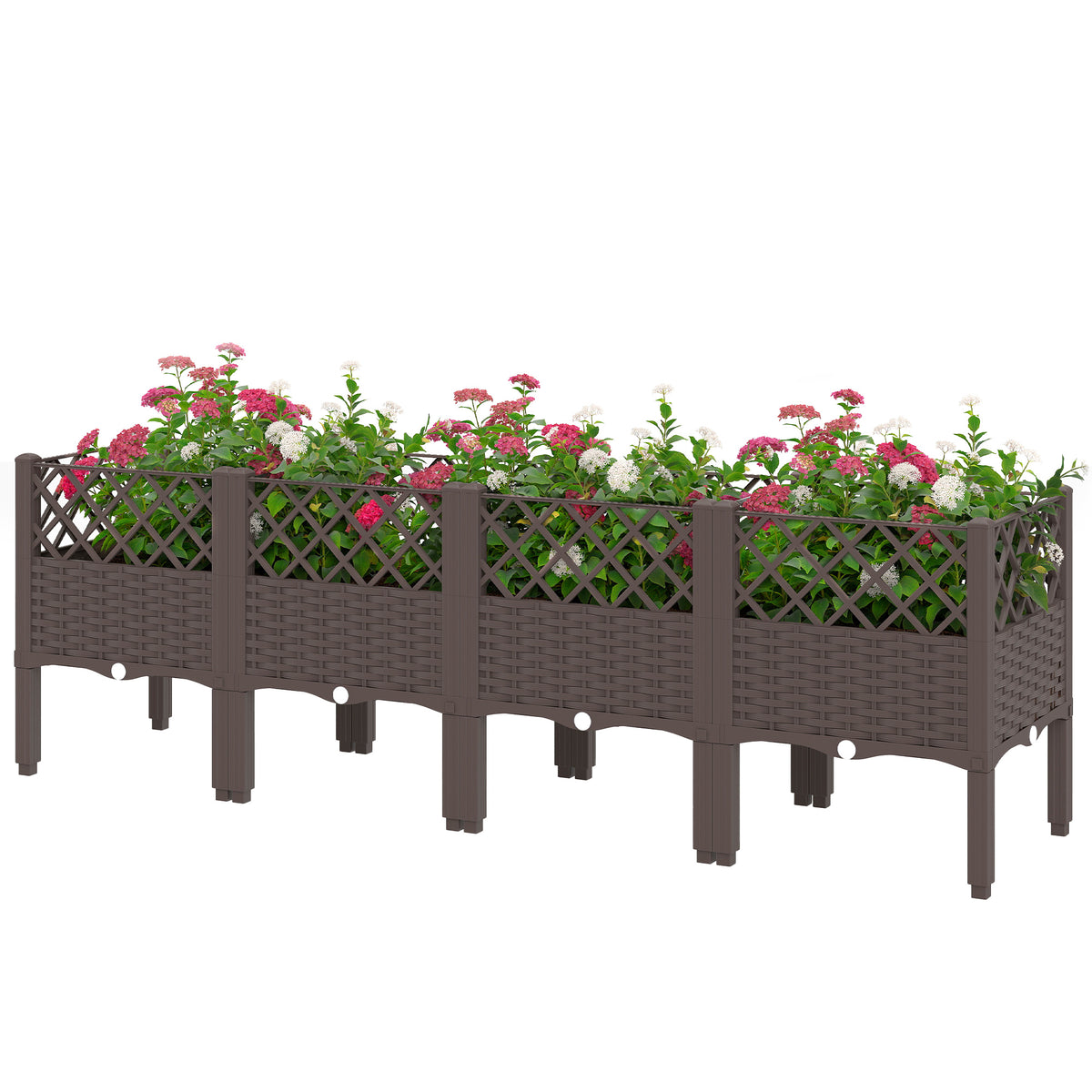 Raised Garden Bed with Legs, Self Watering Elevated Planter Boxes with Drainage Holes, 31.5" x 15.7" x 20.3"