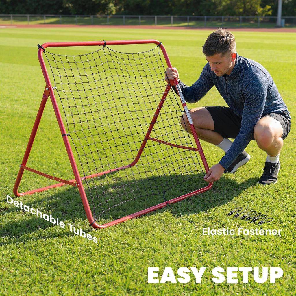 Soozier Soccer Rebounder Net, 3.5 x 3ft Easy Setup Bounce Back Net with 5 Adjustable Angles