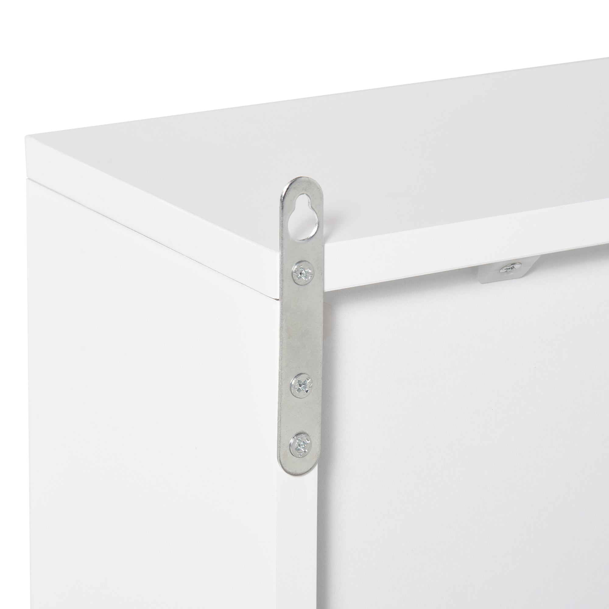 Wall Mounted Bathroom Medicine Cabinet Mirrored Cabinet with Hinged Door 2-Tier Storage Shelves White
