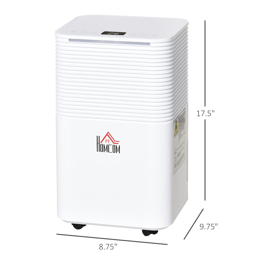 1500 sq.Ft Portable Quiet Dehumidifier for Home Laundry Room Bedroom Basement, 25pt Electric Moisture Air De-Humidifier with 3 Modes