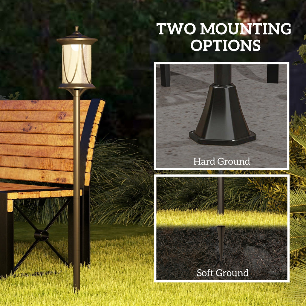 72" Solar Post Light, Cool White LED Outdoor Lamp, Waterproof IP44 for Patio, Garden, Backyard, Pathway