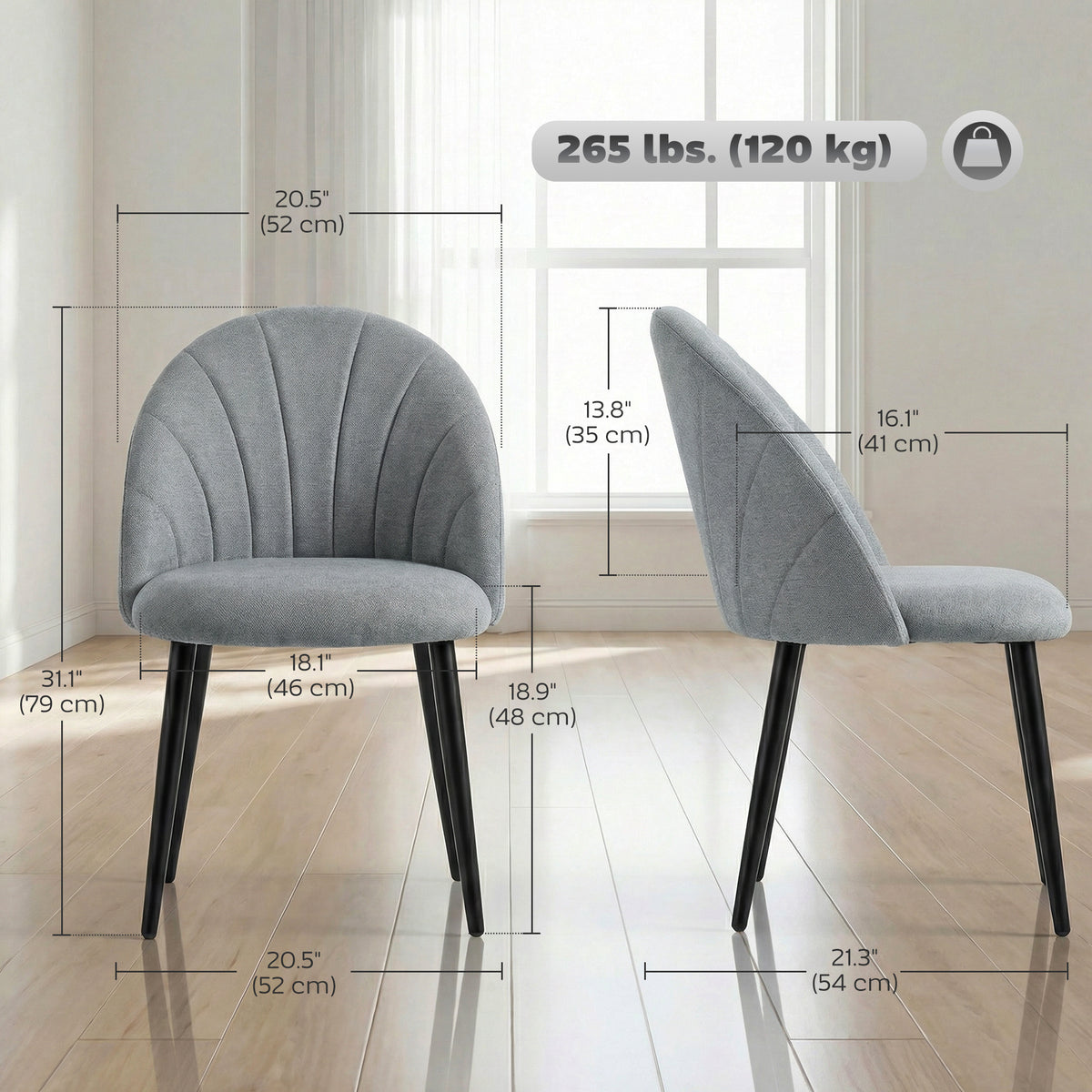 4 ዘመናዊ መኣዲ መንበር ስብስብ፣ ብረታዊ እግሪ ዘለዎም ዝተሸፈኑ መኣዲ ክፍሊ መንበራት፣ ሼል ዝበሃል ድሕሪ ዝምዘዝ፣ ምስ ምልክት ዝተሰርሐ መንበር፣ ጸሊም