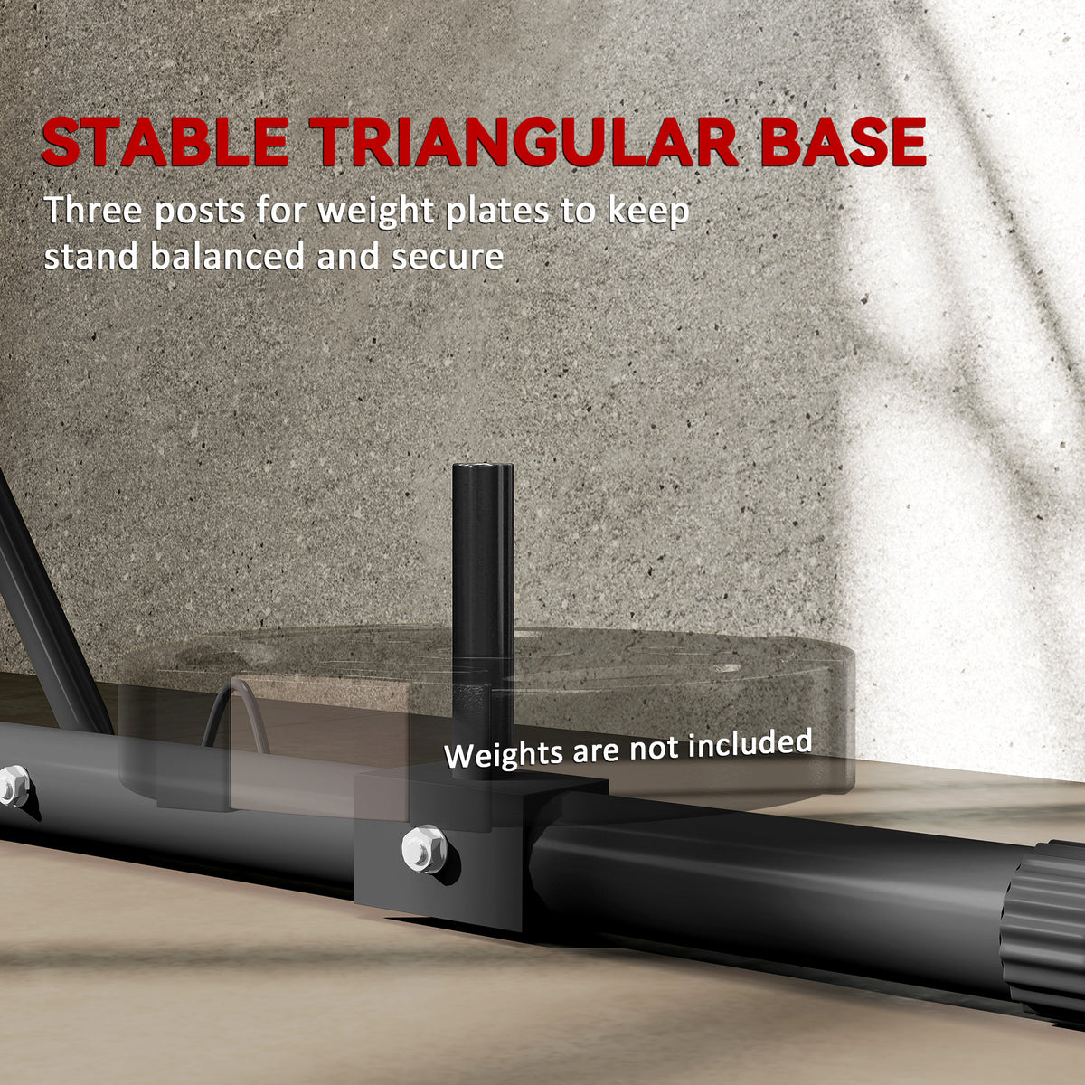 Soozier Foldable Punch Bag Stand, Adjustable Height Heavy Bag Stand with Weighted Base, Freestanding for Home Gym, Stand Only