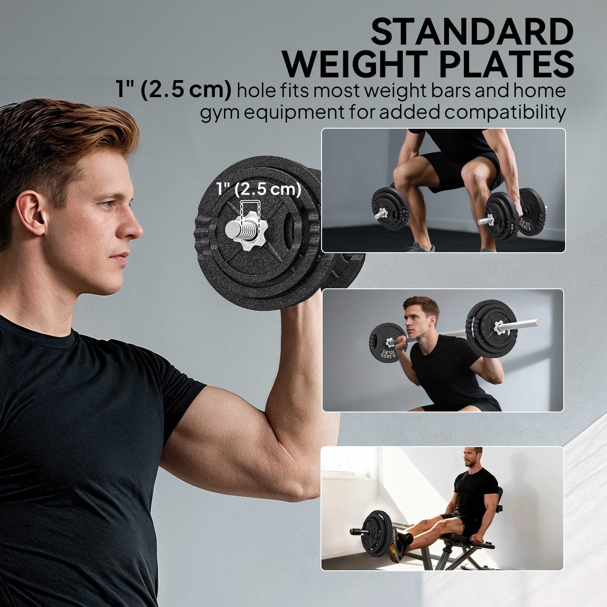 Soozier Adjustable Dumbbell Set, 2 in 1 Weights Dumbbells Set for Home Gym, 112lb Free Weights with Non-Slip Grip