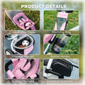Qaba 6 in 1 Tricycle for Toddler 1-5 Years with Parent-Push Handle, Pink