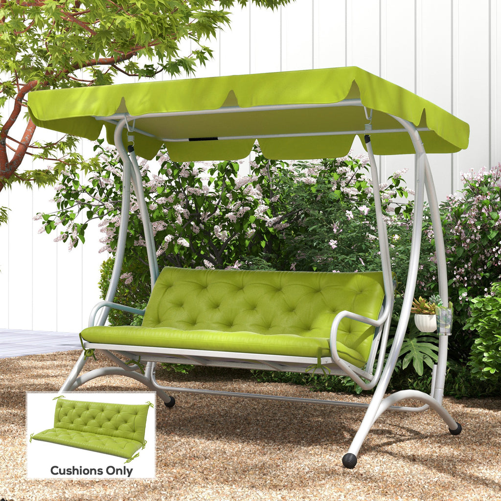3-Seater Outdoor Bench Swing Chair Replacement Cushions for Patio Garden, Light Blue