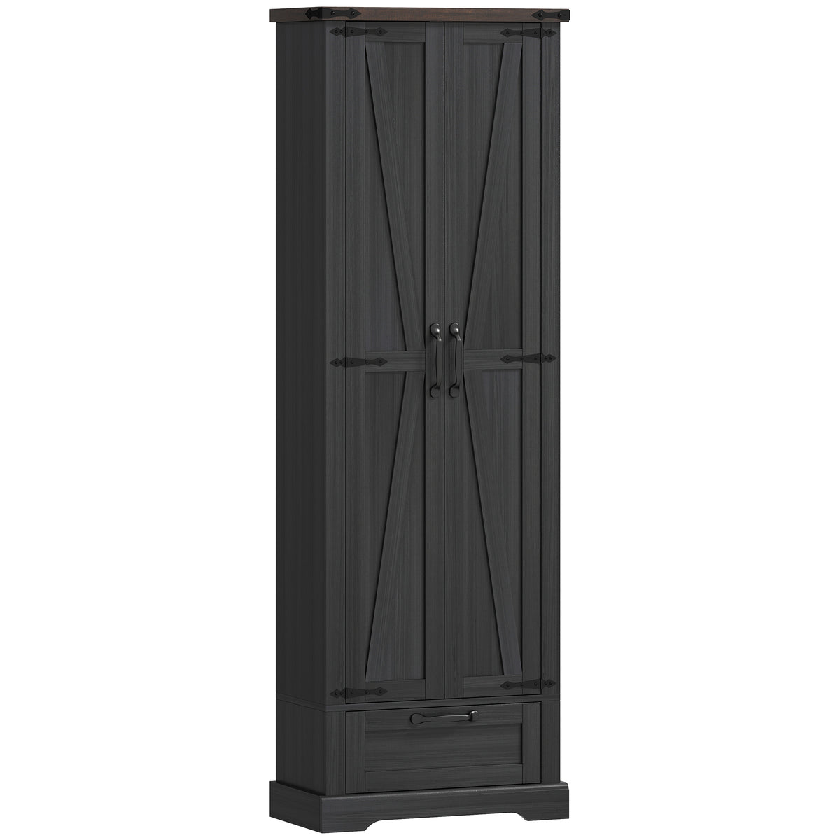 71" Pantry Cabinet, Kitchen Storage Cabinet with Adjustable Shelves, 2 Doors and Drawer for Dining Room, White