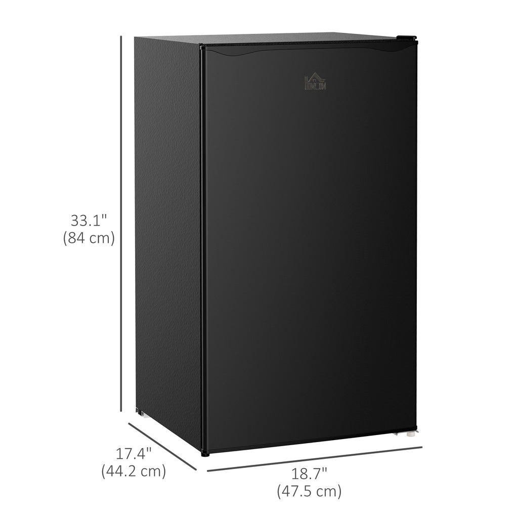 Compact Refrigerator, Mini Fridge with Freezer, Adjustable Shelf, Mechanical Thermostat and Reversible Door, White