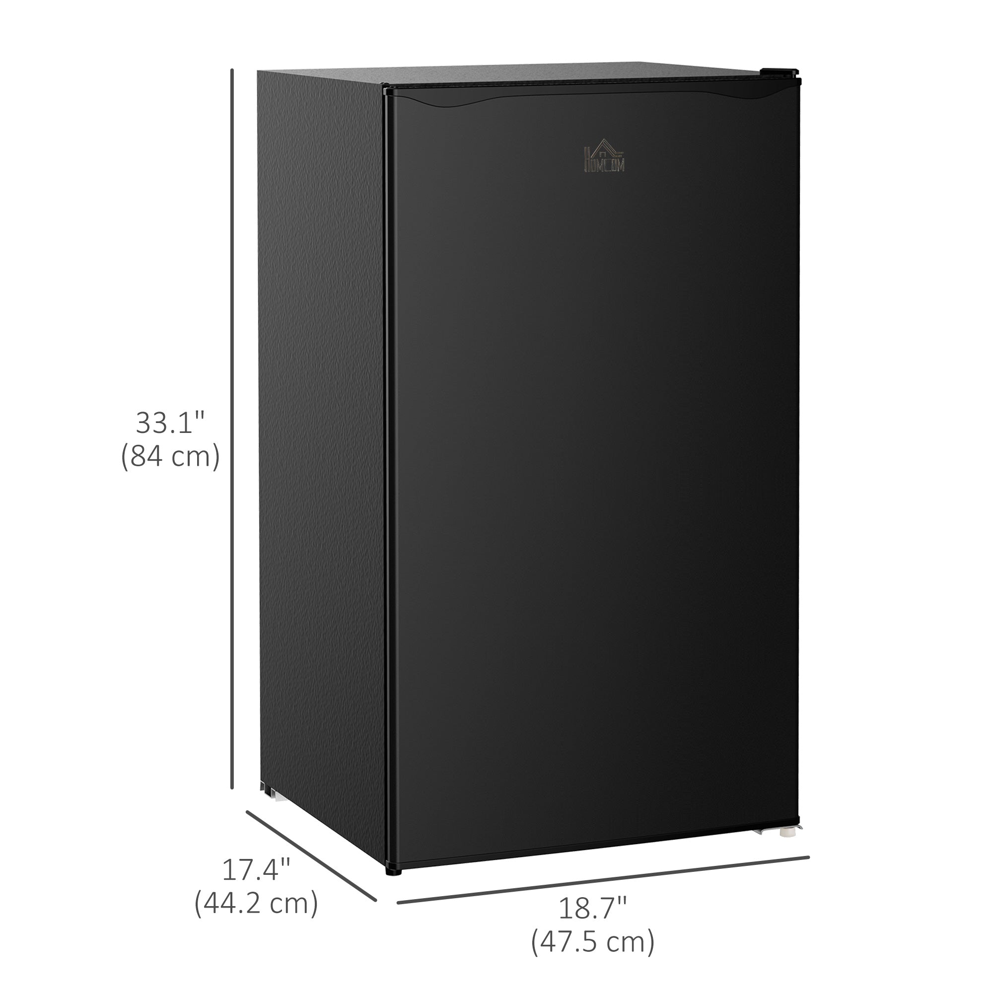 Compact Refrigerator, Mini Fridge with Freezer, Adjustable Shelf, Mechanical Thermostat and Reversible Door, White