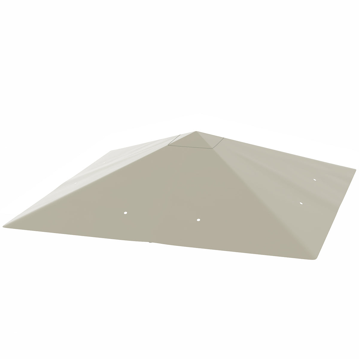 10' x 10' Gazebo Canopy Replacement Cover, 2-Tier Garden Gazebo Roof Replacement, UPF30+, TOP COVER ONLY, Grey