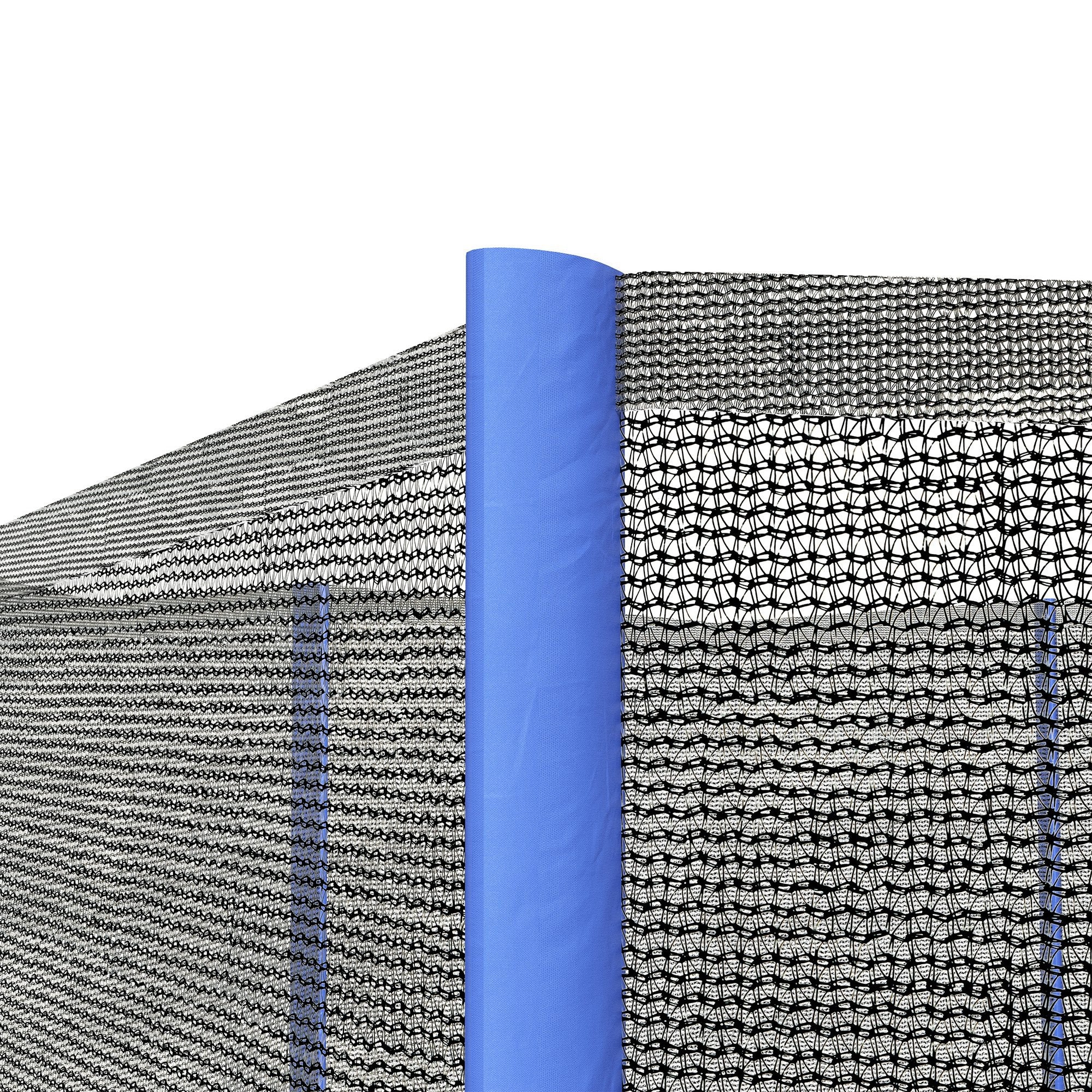 Soozier Trampoline Net Enclosure, Trampoline Netting Replacement with Zippered Entrance for 12ft Round Trampoline