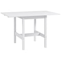 Solid Wood Kitchen Table, Farmhouse Drop Leaf Tables for Small Spaces, Folding Dining Table, for Up to 4 People, White